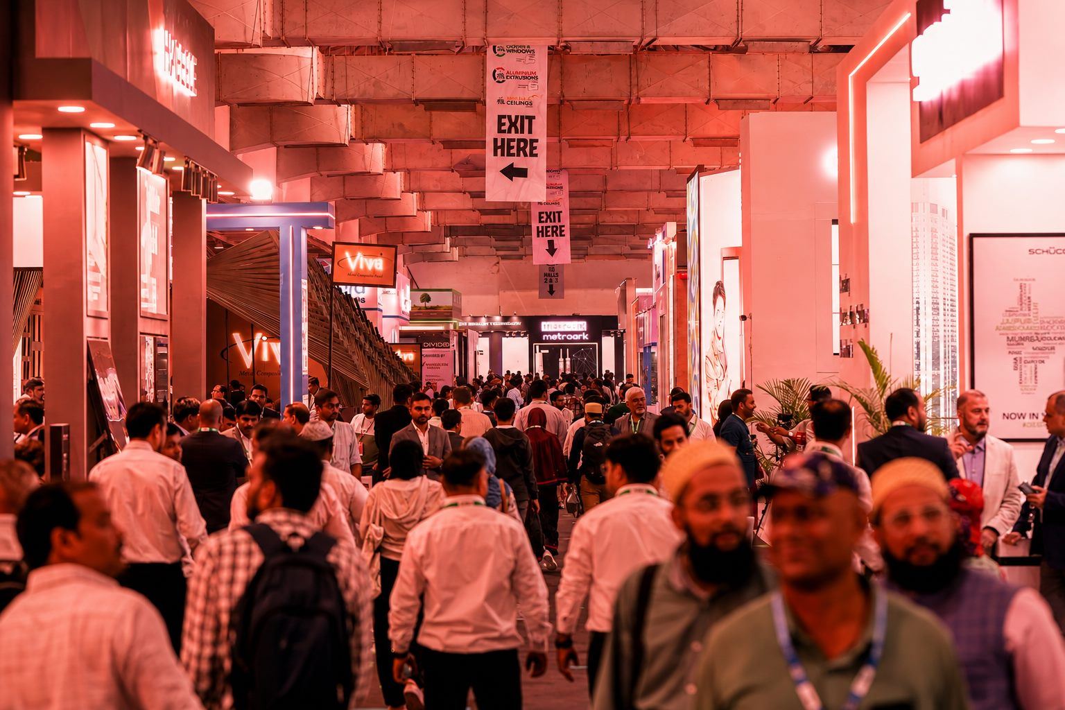Visitors on the show floor